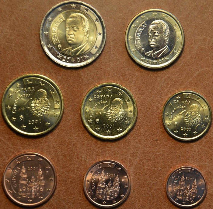 Spanyol 8 részes forgalmi sor 2001 (UNC)