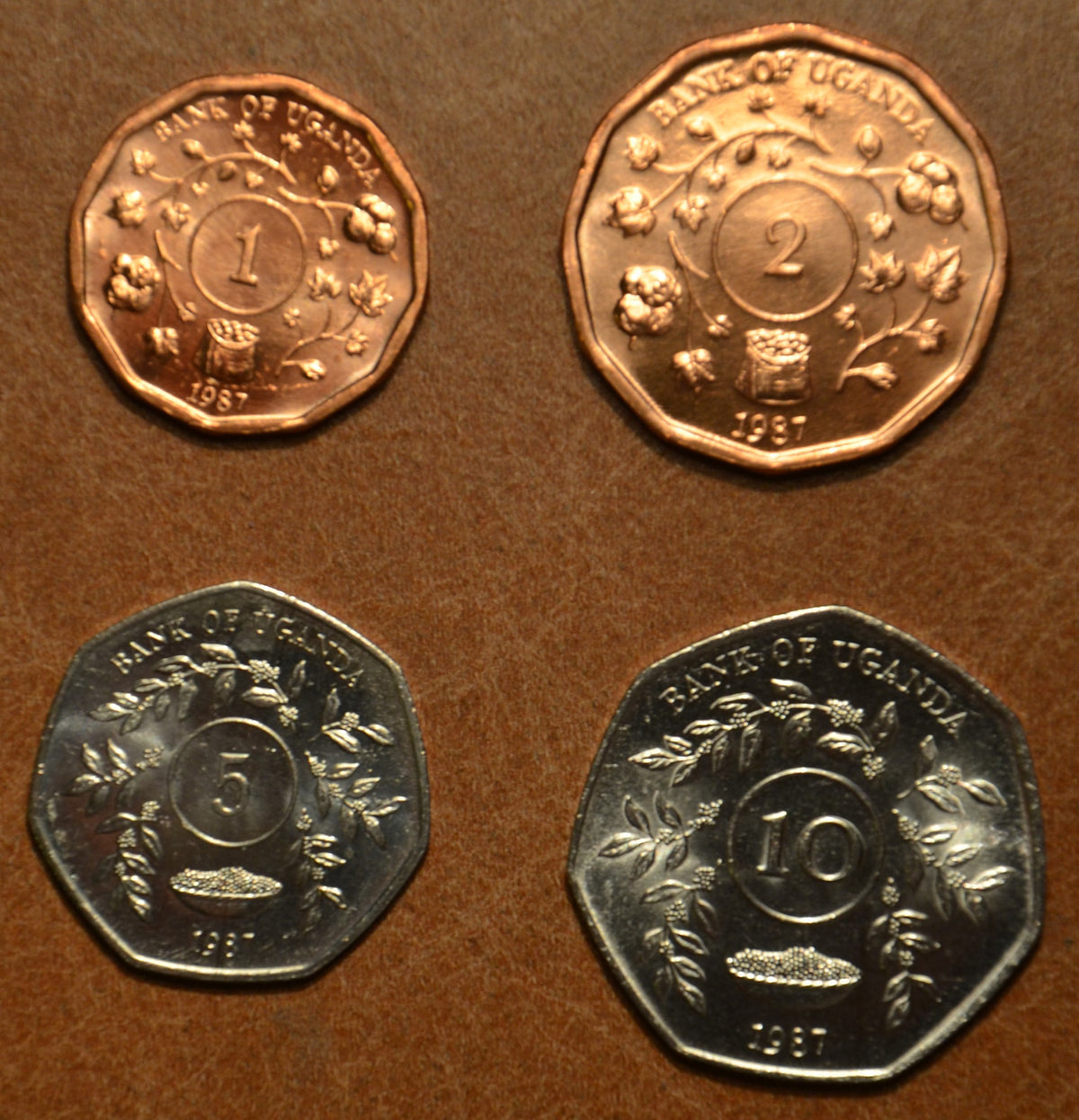 Uganda 4 érme 1987 (UNC)