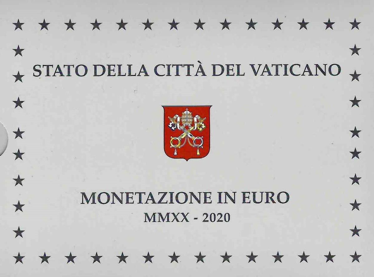 Vatikán 2020 forgalmi sor + 20 Euro Ag (Proof)