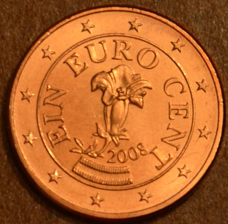 1 cent Ausztria 2008 (UNC)