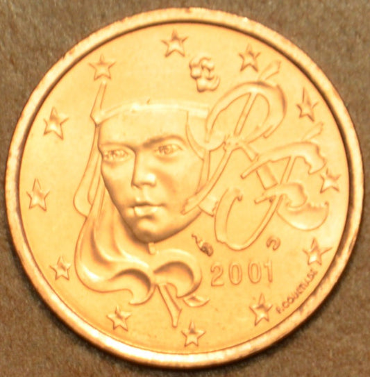 1 cent Franciaország 2001 (UNC)