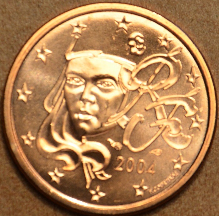 1 cent Franciaország 2004 (UNC)
