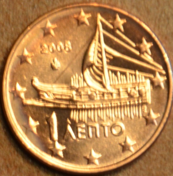 1 cent Görögország 2008 (UNC)