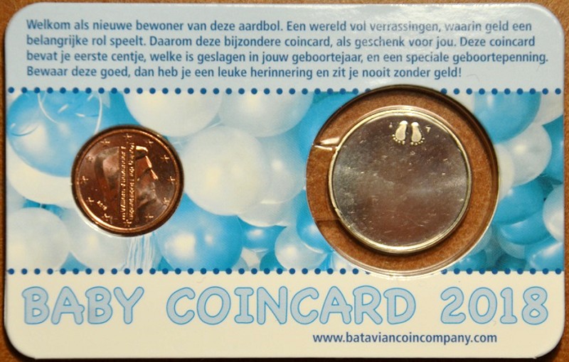 1 cent Hollandia 2018 - Az első centem - fiú (BU)