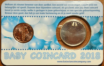 1 cent Hollandia 2018 - Az első centem - fiú (BU)