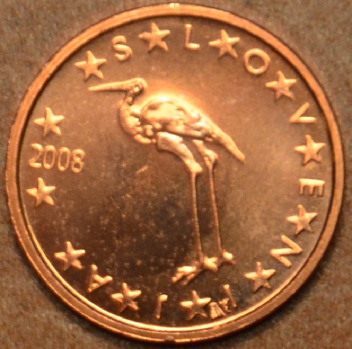 1 cent Szlovénia 2008 (UNC)
