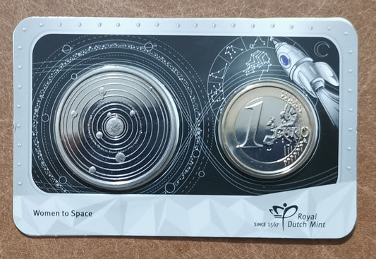 1 Euro Hollandia 2023 - Nő az űrben (UNC)