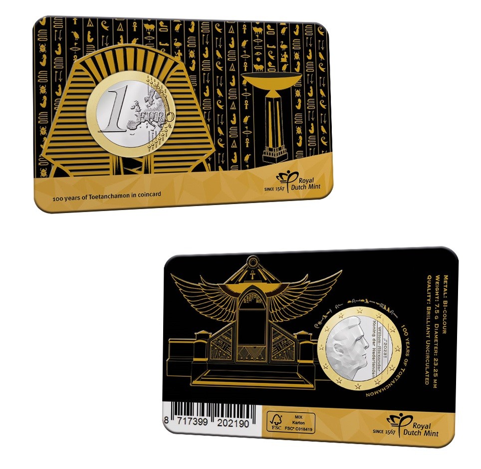 1 Euro Hollandia 2023 - Tutanhamon (UNC)