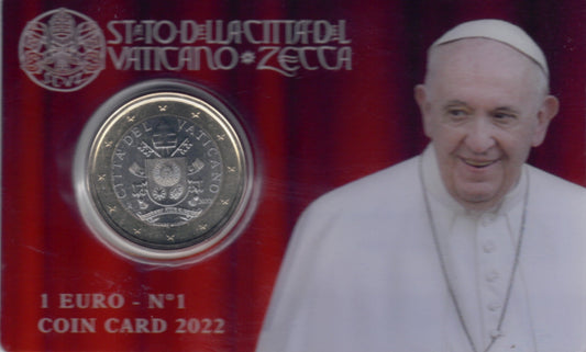 1 Euro Vatikán 2022 - 1. számú kártya (BU)