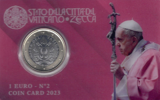 1 Euro Vatikán 2023 - 2. számú kártya (BU)