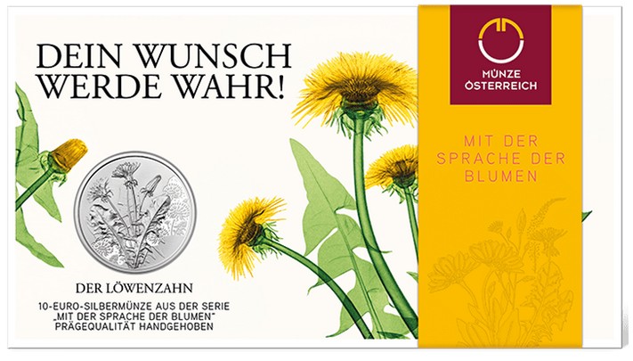 10 Euro Ausztria 2022 - A pitypang (BU)