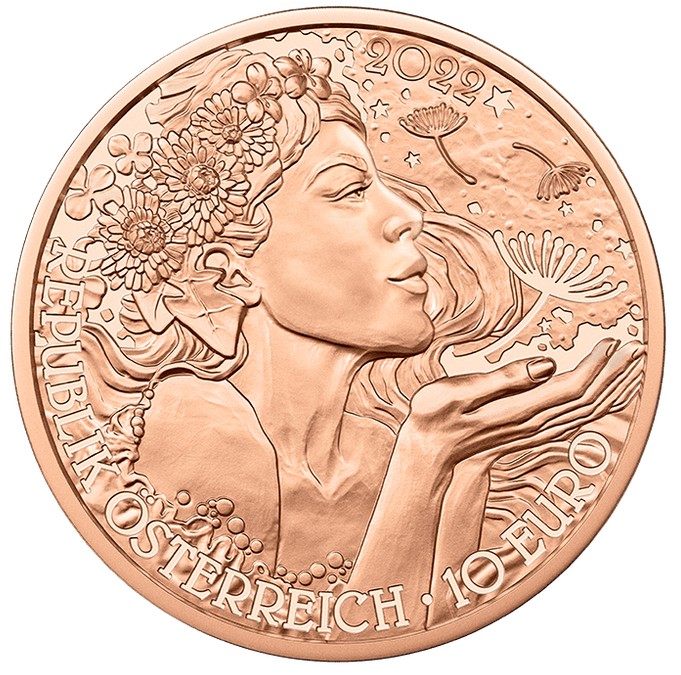 10 Euro Ausztria 2022 - A pitypang (UNC)