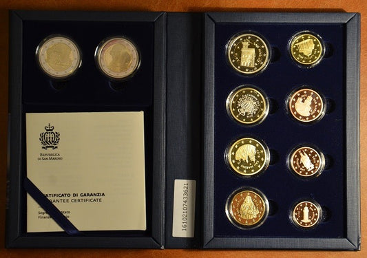 10 részes forgalmi sor San Marino 2016 (Proof)