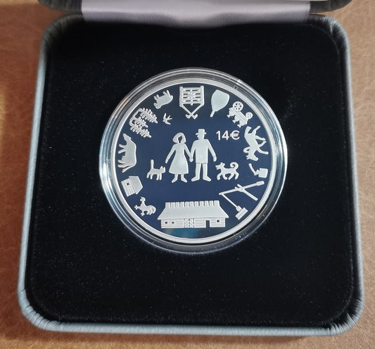 14 Euro Észtország 2021 - Észt földműves házaspár (Proof)