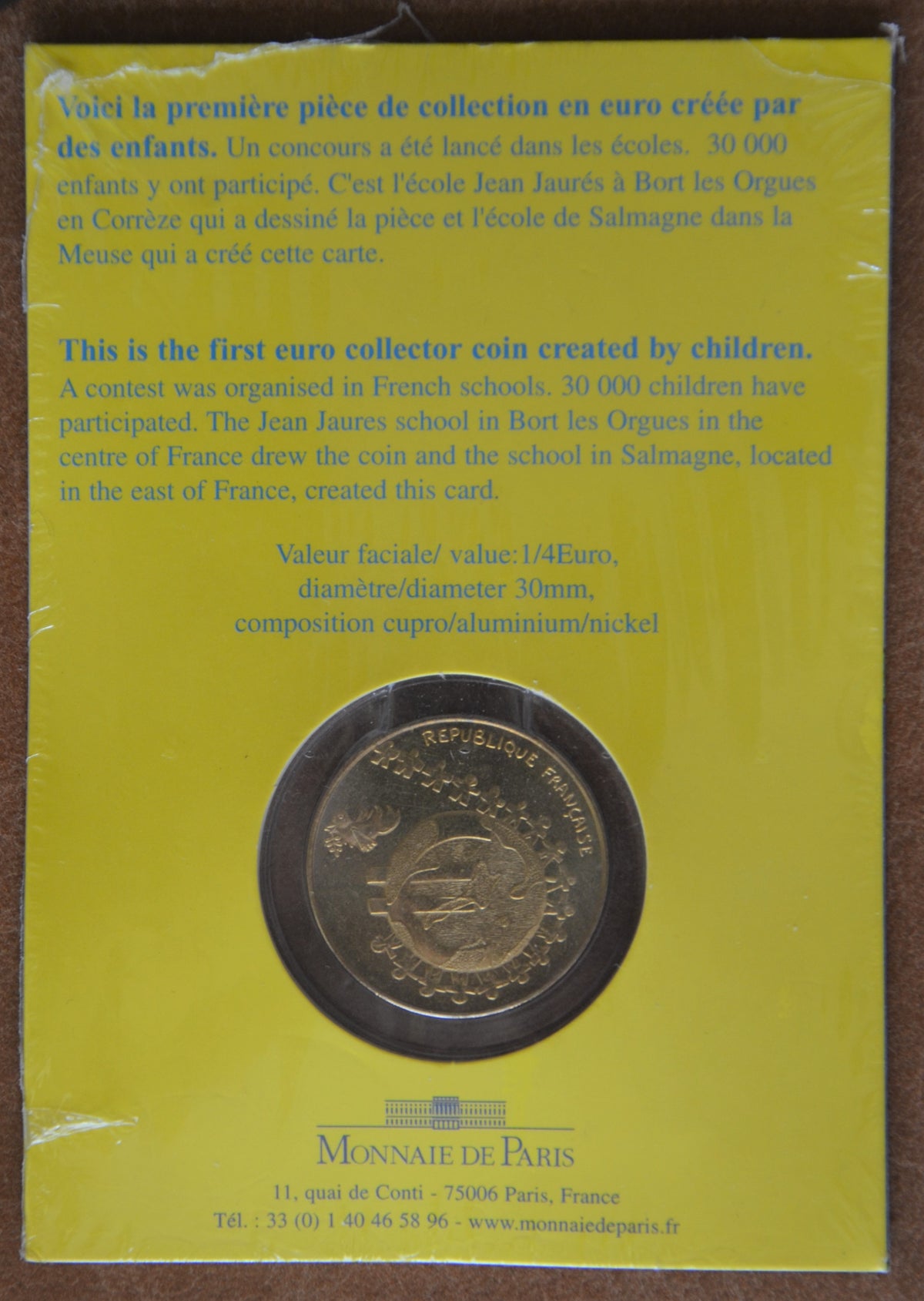 1/4 Euro Franciaország 2002 - Gyerekeuro (UNC)