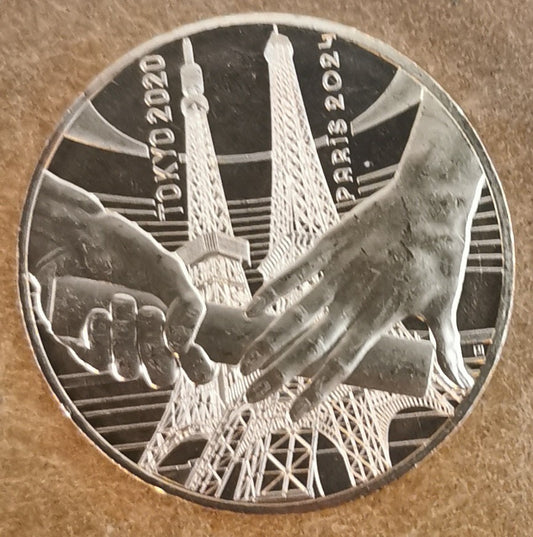 1/4 Euro Franciaország 2021 - A 2024-es olimpia: Átadás Tokió-Párizs (UNC)