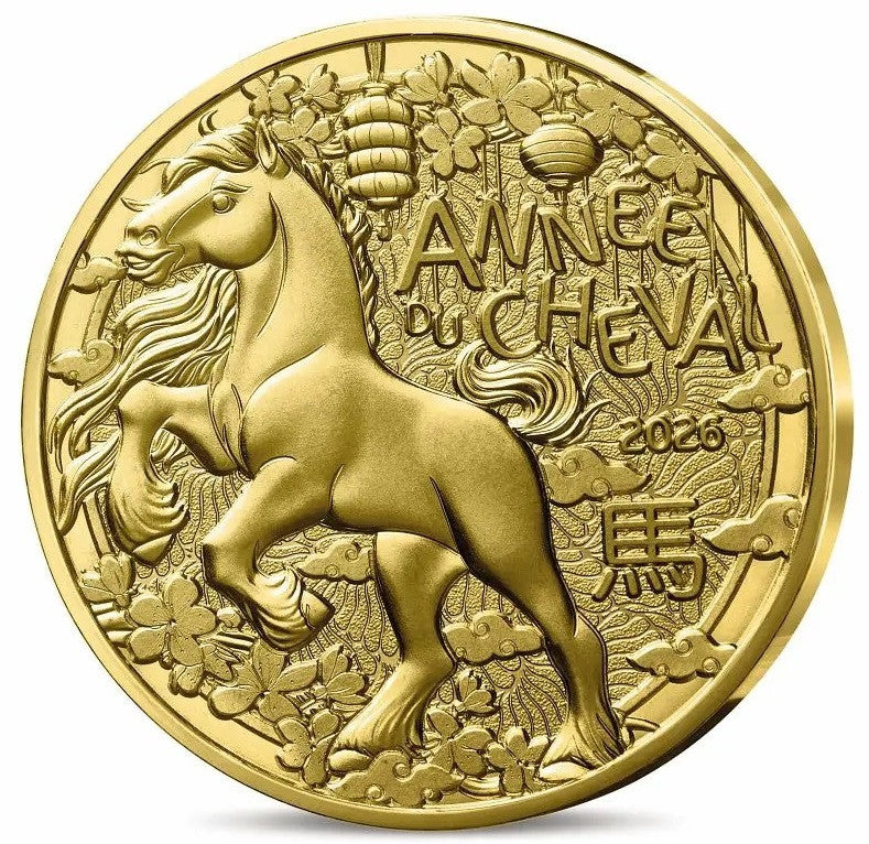 1/4 Euro Franciaország 2026 - A ló éve (UNC)