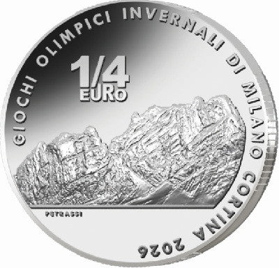 1/4 Euro Olaszország 2025 - Cortina 2026: Cortina (UNC)