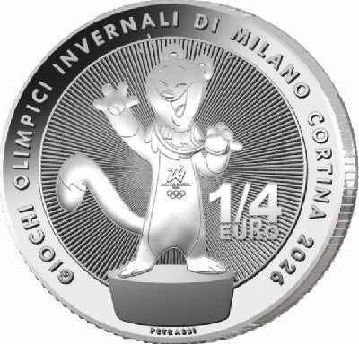 1/4 Euro Olaszország 2025 - Cortina 2026: Kabala (UNC)