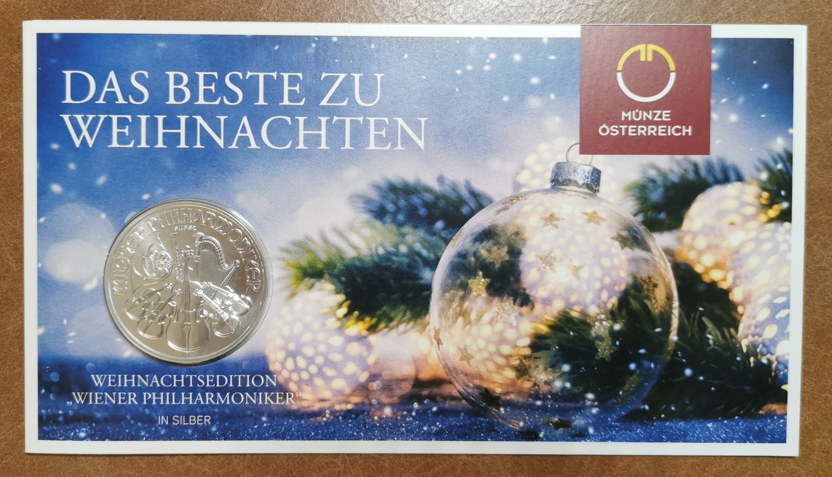 Ausztria 1,50 Euro 2021 Philharmonic 1oz Karácsonyi verzió (UNC)
