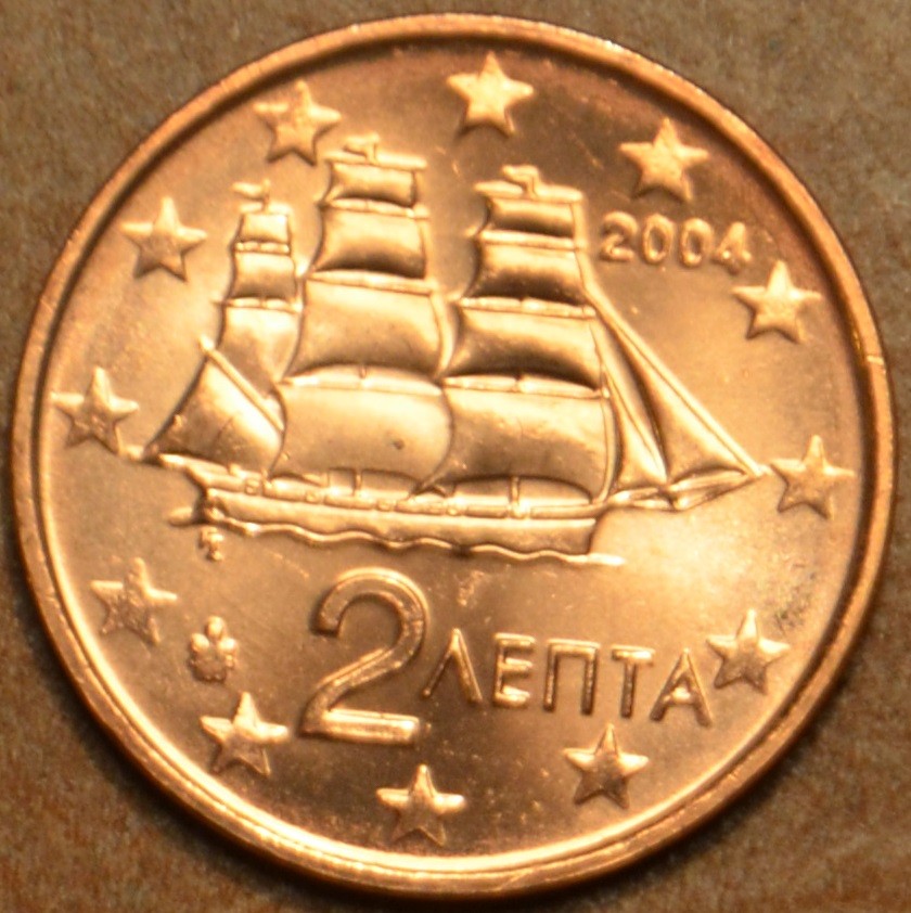 2 cent Görögország 2004 (UNC)