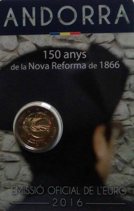 2 Euro Andorra 2016 - Uj reformok (BU kártya)