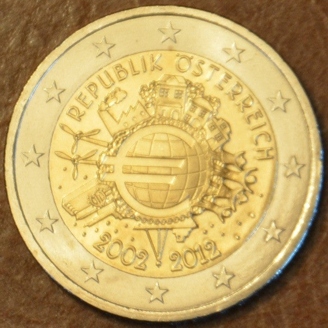 2 Euro Ausztria 2012 - Az Euro 10. évfordulója (UNC)