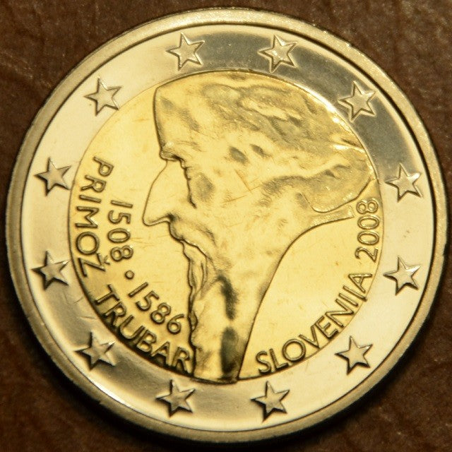 2 Euro Szlovénia 2008 - 500 éve született Primoz Trubar (UNC)