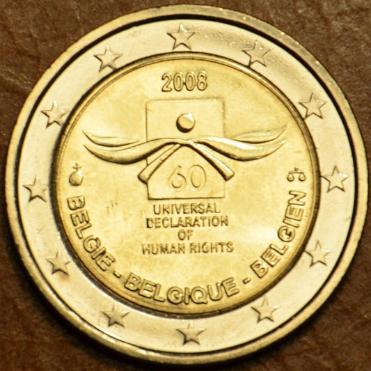 2 Euro Belgium 2008 - A nemzetközi emberi jogok deklarációjának 60. évfordulója (UNC)