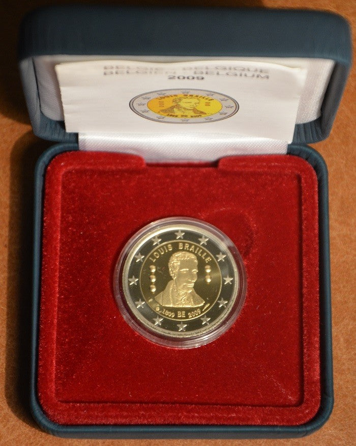 2 Euro Belgium 2009 - Louis Braille születésének 200. évfordulója (Proof)
