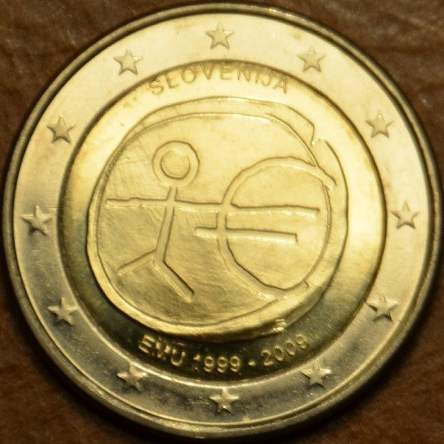 2 Euro Szlovénia 2009 - 10 éves az Európai Monetáris Unió (UNC)