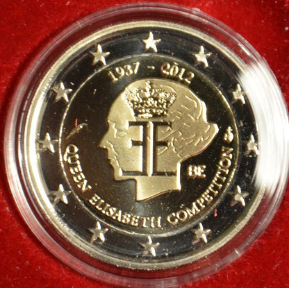 2 Euro Belgium 2012 - Az Erzsébet királynő hangverseny 75. évfordulója (Proof)
