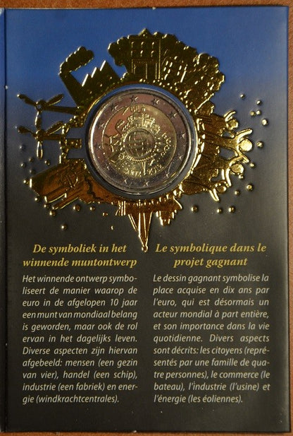 2 Euro Belgium 2012 - Az Euro 10. évfordulója (BU kártya)