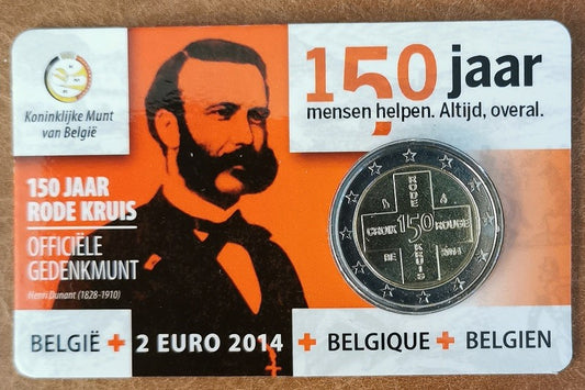 2 Euro Belgium 2014 - A belga Vöröskereszt 150. évfordulója (BU holland szöveggel)