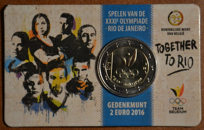 2 Euro Belgium 2016 - Belgium olimpiai csapata (BU kártya - holland oldal)