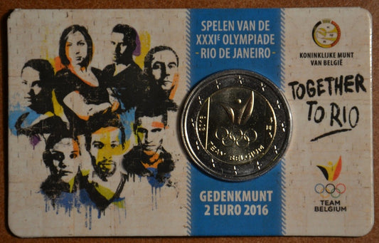 2 Euro Belgium 2016 - Belgium olimpiai csapata (BU kártya - holland oldal)