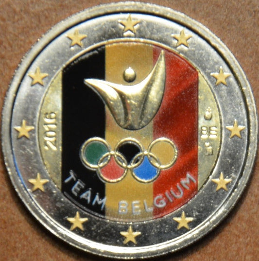 2 Euro Belgium 2016 - Belgium olimpiai csapata III. (színezett UNC)