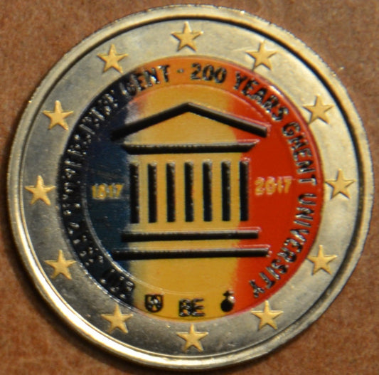 2 Euro Belgium 2017 - A Gent-i egyetem (színezett UNC)