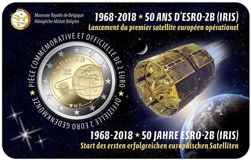2 Euro Belgium 2018 - Az ESRO-2B műhold 50 éve (BU - francia oldal)