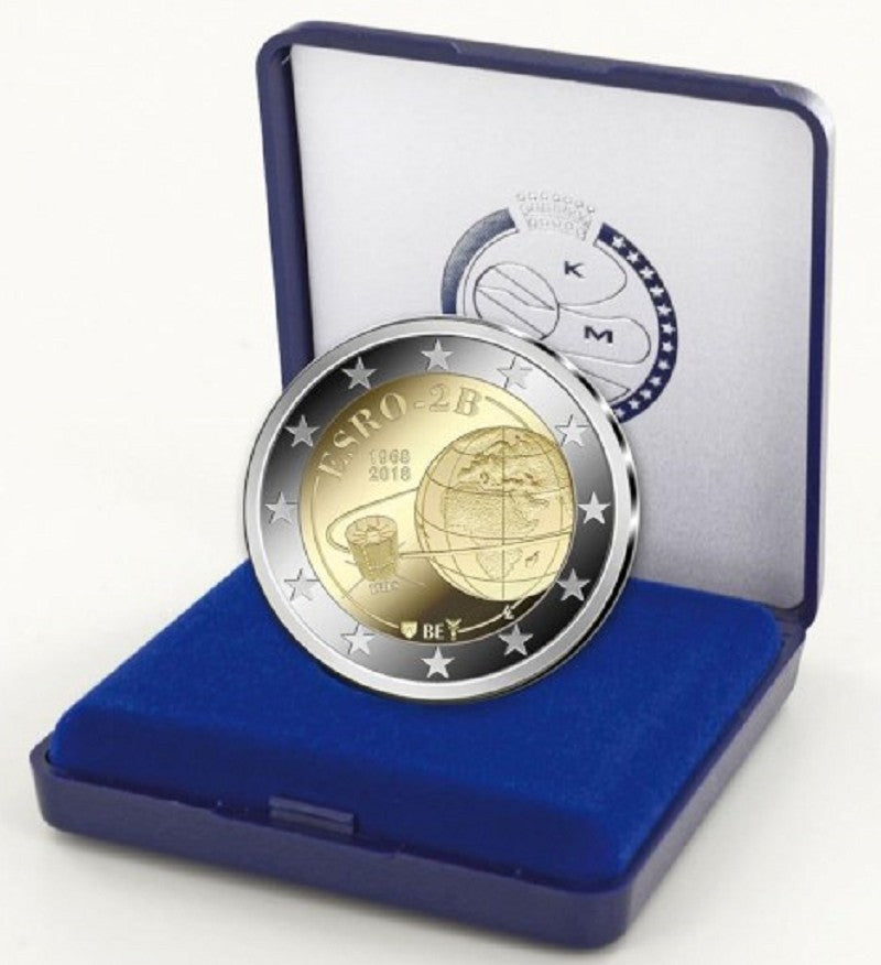 2 Euro Belgium 2018 - Az ESRO-2B műhold 50 éve (Proof)