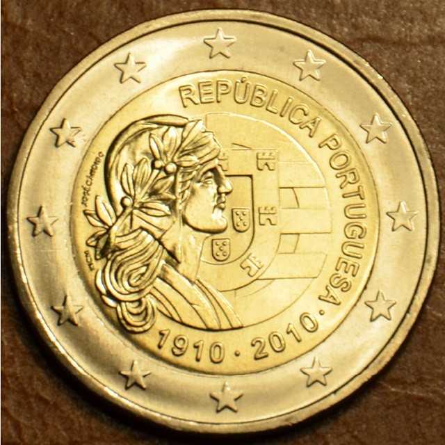 2 Euro Portugália 2010 - 100 éves a Portugál Köztársaság (UNC)