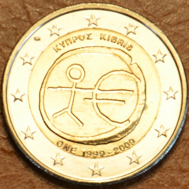 2 Euro Ciprus 2009 - 10 éves az Európai Monetáris Unió (UNC)