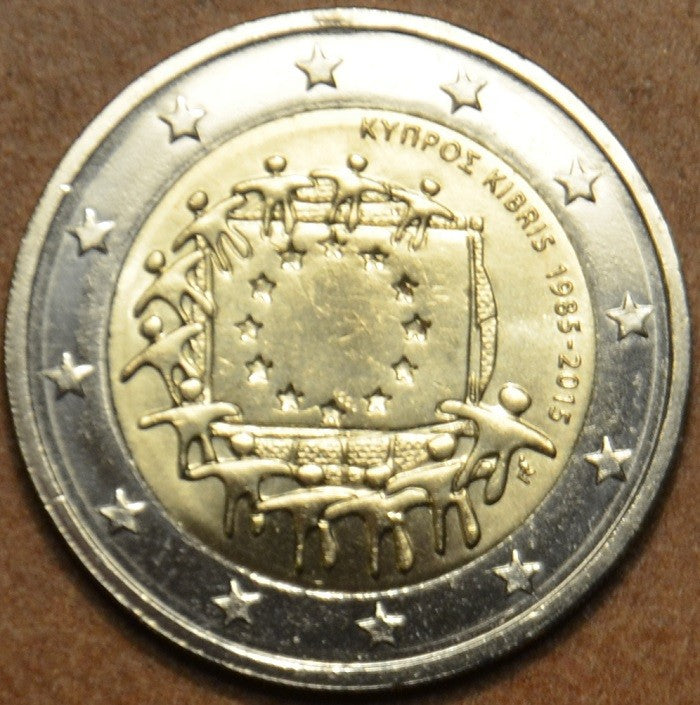 2 Euro Ciprus 2015 - Az európai lobogó 30 éve (UNC)