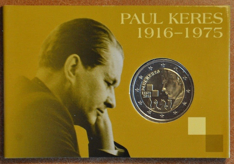 2 Euro Észtország 2016 - Paul Keres (BU kártya)