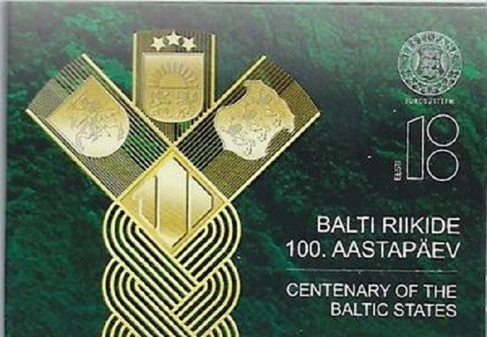 2 Euro Észtország 2018 - A balti államok függetlenségének 100 éve (BU kártya)