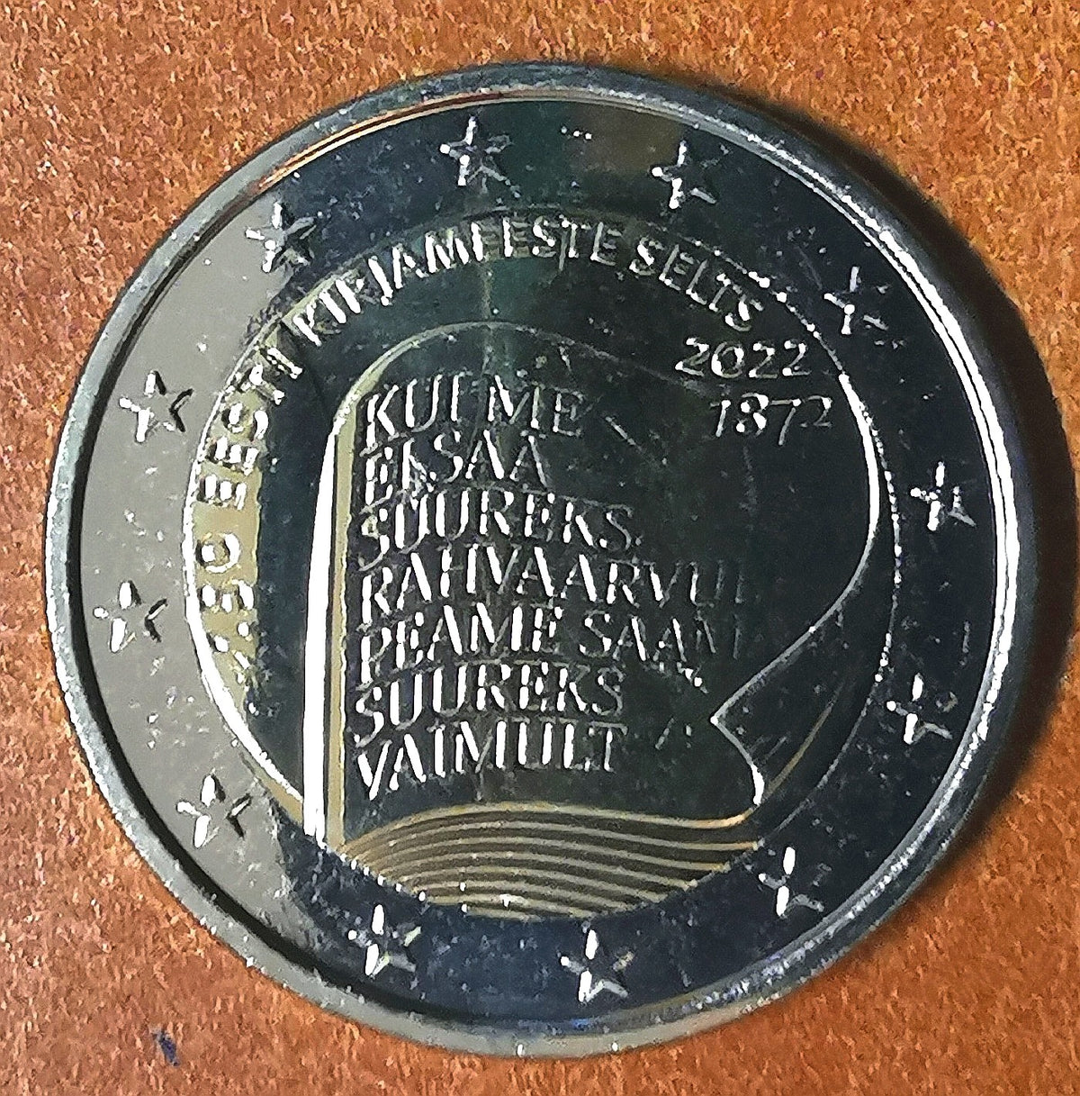 2 Euro Észtország 2022 - Az Észt Irodalmárok Társasága (UNC)