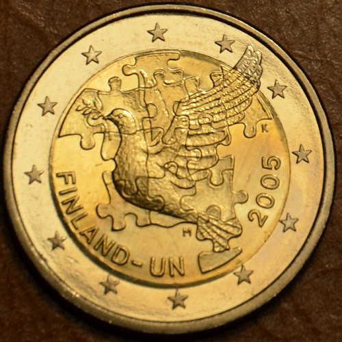2 Euro Finnország 2005 - Az ENSZ megalakulásának 60. évfordulója, illetve Finnország ENSZ-tagságának 50. évfordulója (UNC)