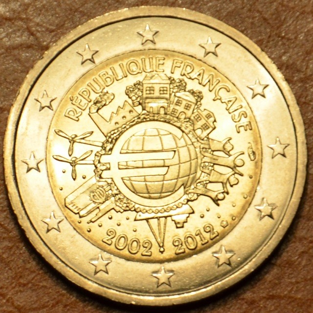 2 Euro Franciaország 2012 - Az Euro 10. évfordulója (UNC)