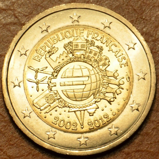 2 Euro Franciaország 2012 - Az Euro 10. évfordulója (UNC)