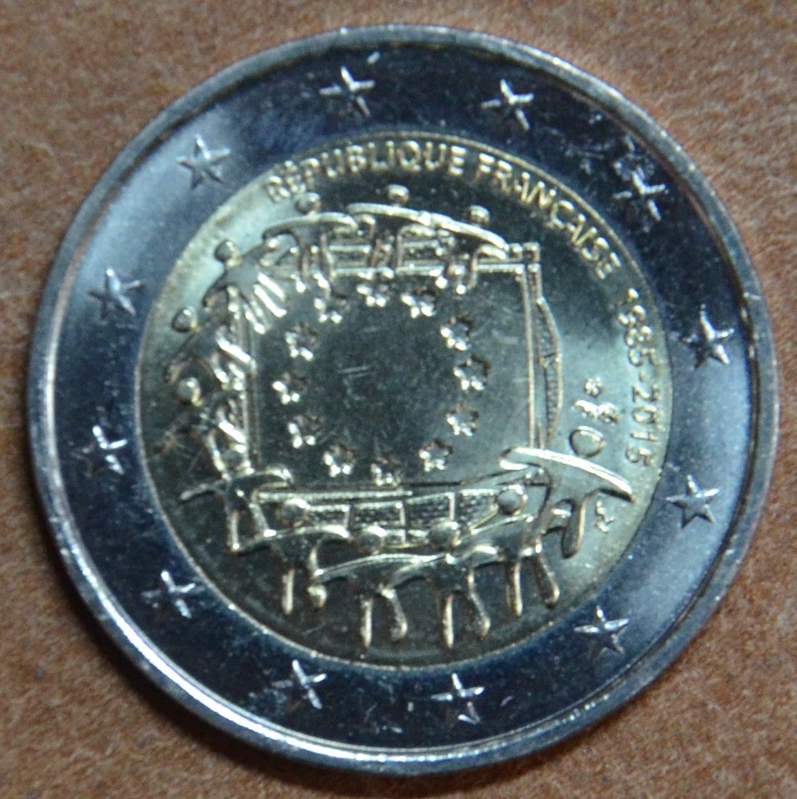 2 Euro Franciaország 2015 - Az európai lobogó 30 éve (UNC)